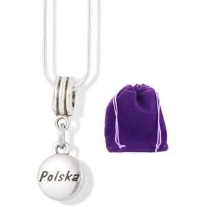 Polska Necklace | Poland Charm Snake Chain Pendant